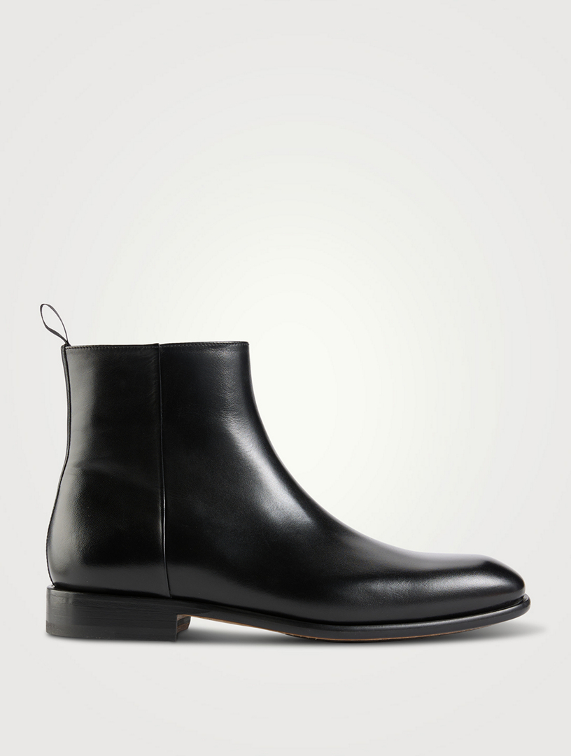 Malbec Leather Zip Boots