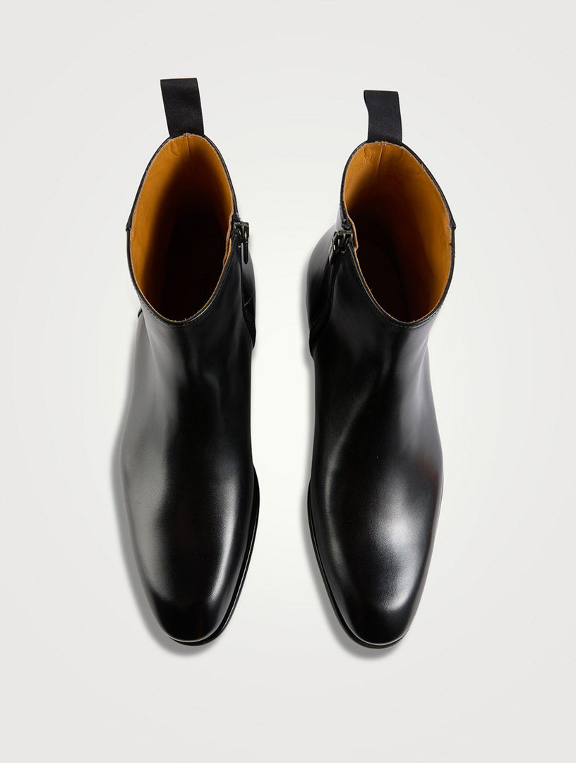 MAGNANNI Malbec Leather Zip Boots | Holt Renfrew