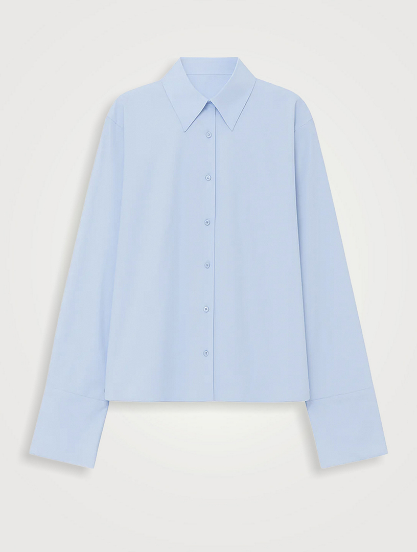 Tila Wide-Sleeve Poplin Shirt