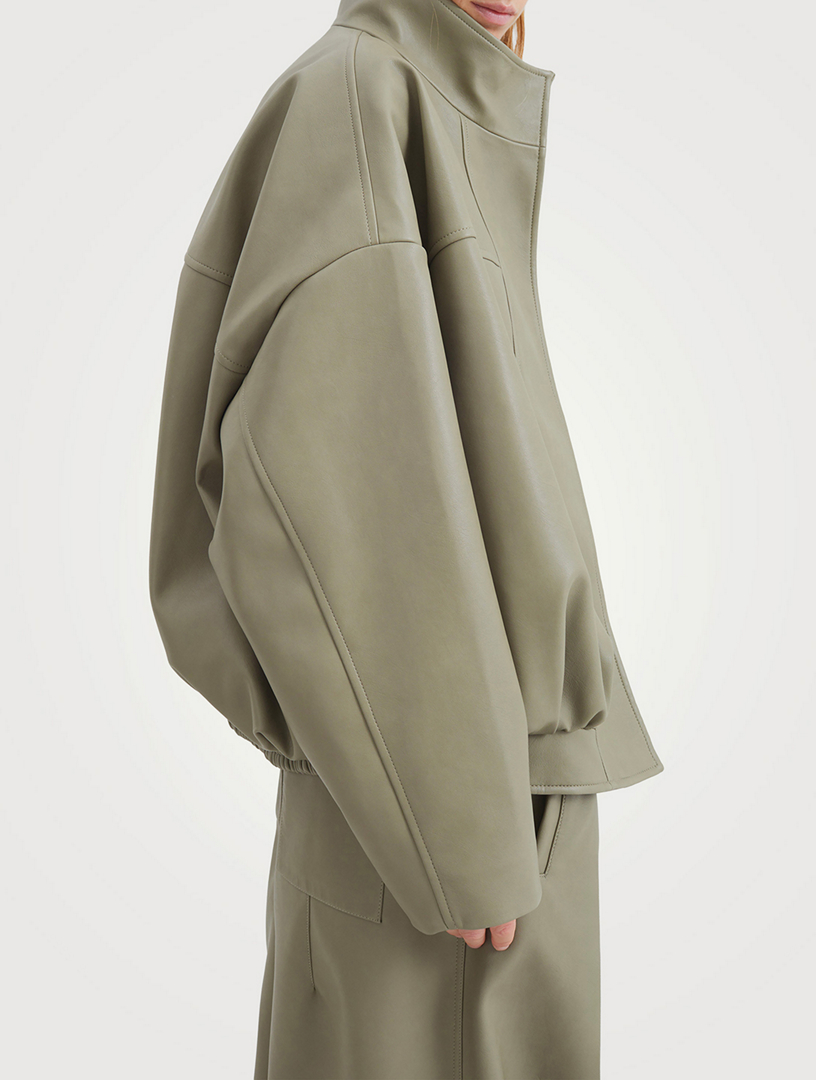 THE FRANKIE SHOP Veren Faux Leather Bomber Jacket | Holt Renfrew