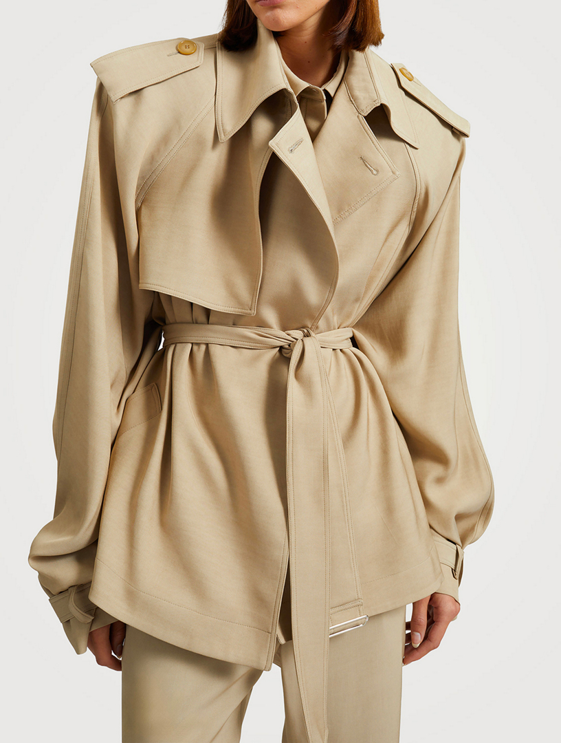 THE FRANKIE SHOP Elva Belted Trench Jacket | Holt Renfrew
