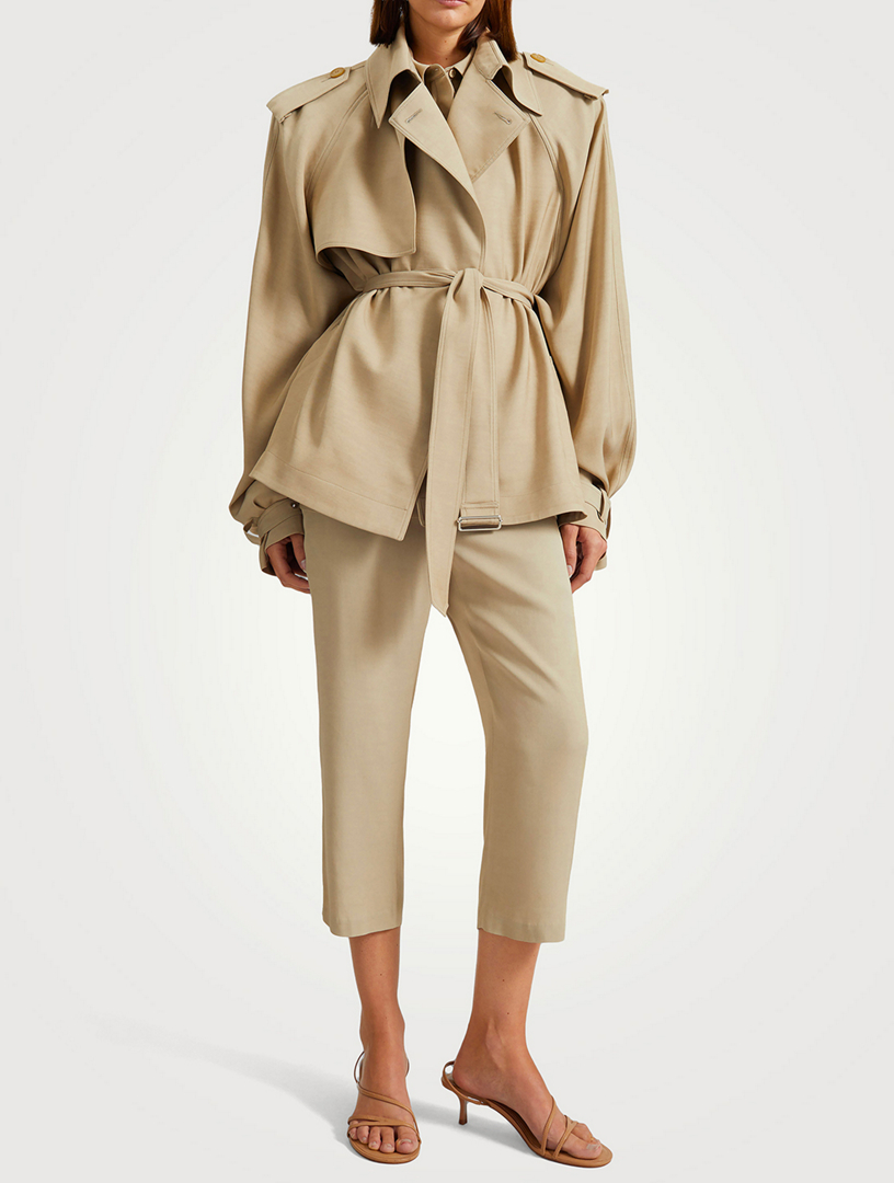 THE FRANKIE SHOP Elva Belted Trench Jacket | Holt Renfrew