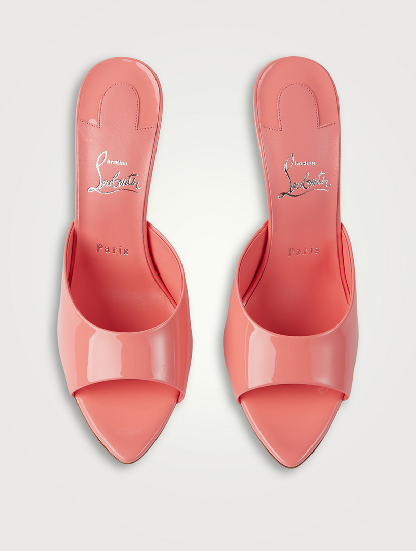 Christian Louboutin ピンク ミュール CHRISTIAN LOUBOUTIN Miss Z Patent Leather Mules | Holt Renfrew