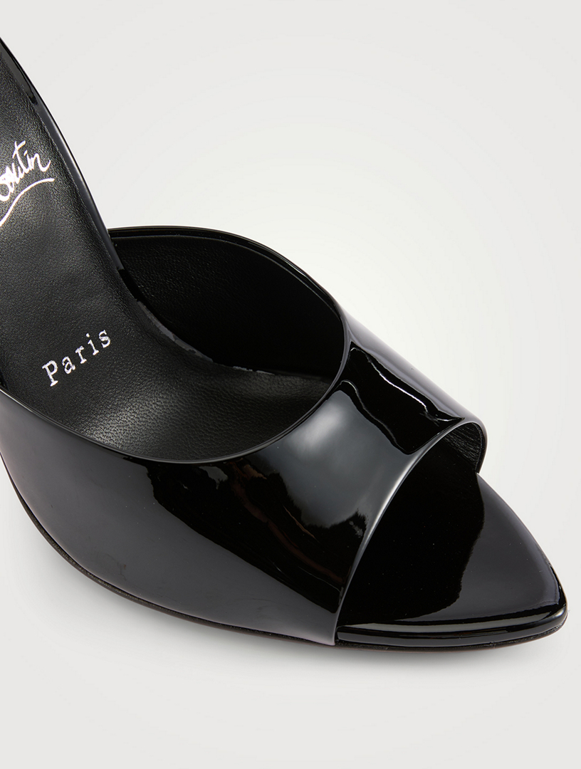 CHRISTIAN LOUBOUTIN Miss Z Patent Leather Mules | Holt Renfrew