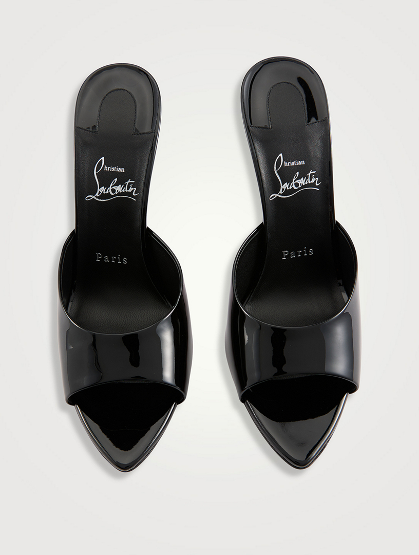 CHRISTIAN LOUBOUTIN Miss Z Patent Leather Mules | Holt Renfrew