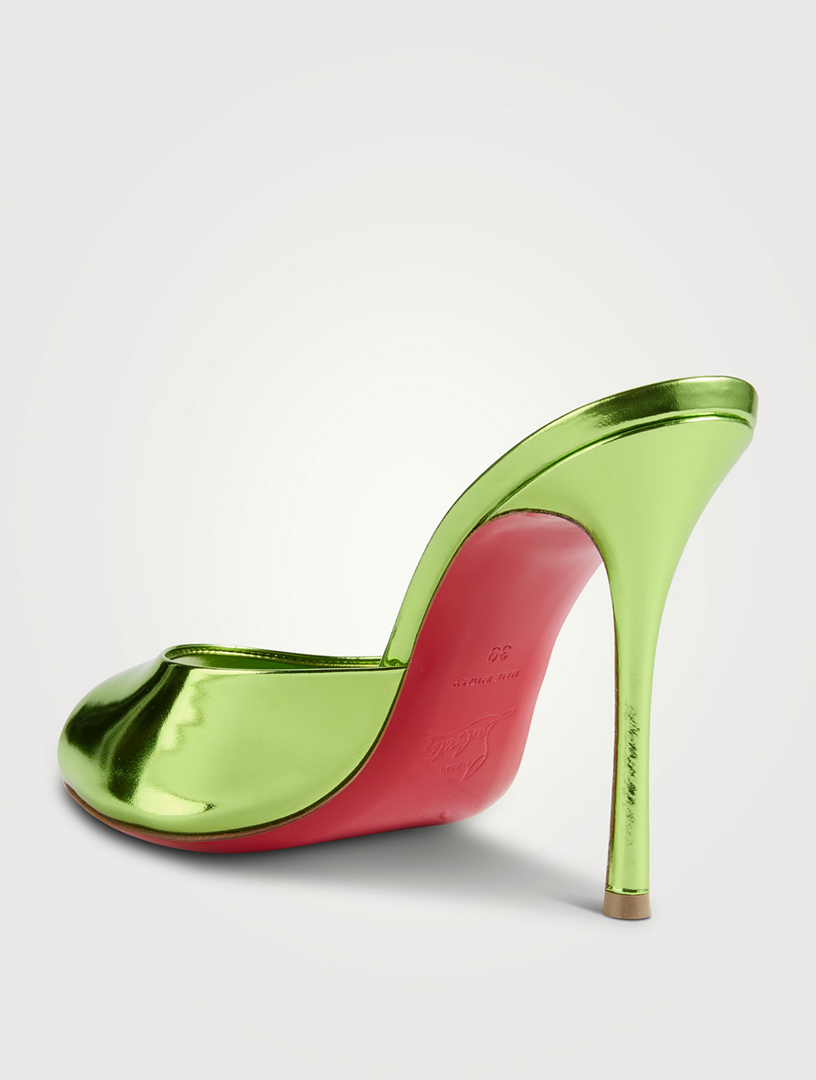 CHRISTIAN LOUBOUTIN Me Dolly Metallic Leather Mules | Holt Renfrew