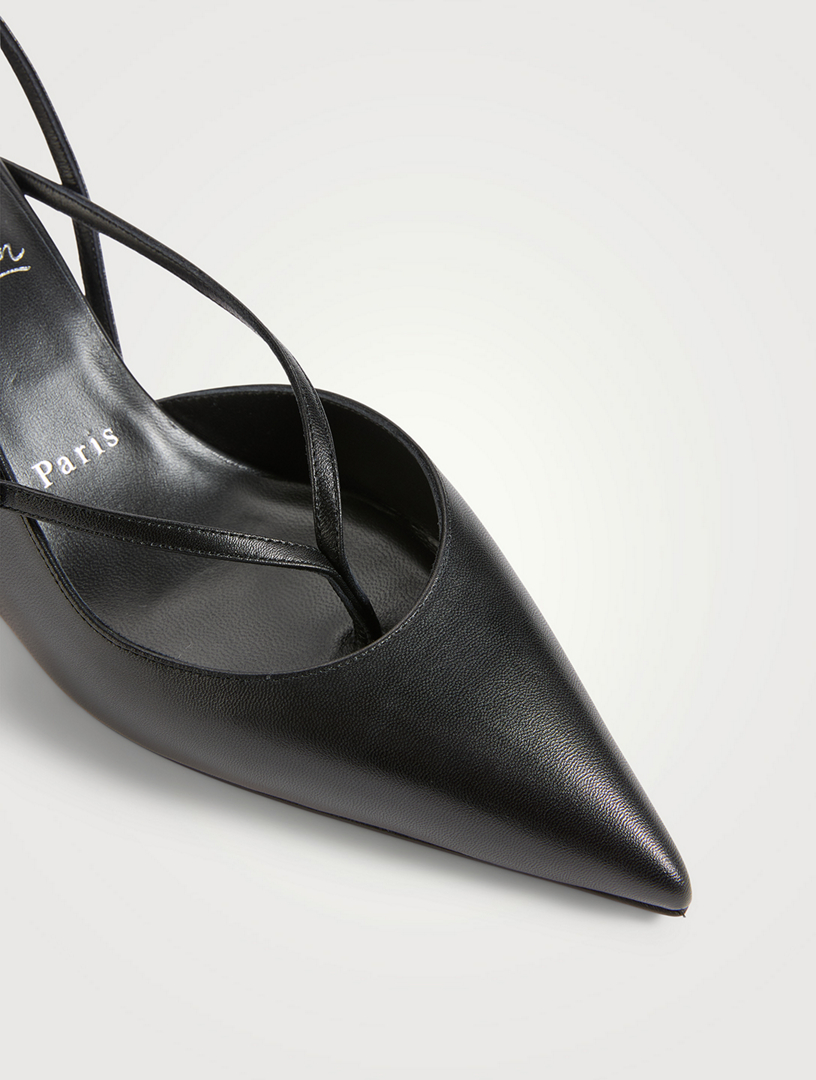 CHRISTIAN LOUBOUTIN Twistissimo Leather Slingback Pumps | Holt Renfrew