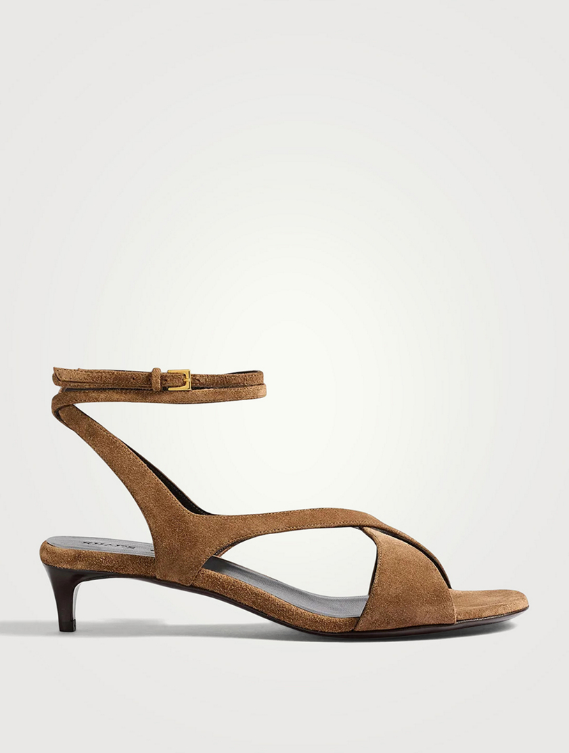 Liria Suede Ankle-Strap Sandals