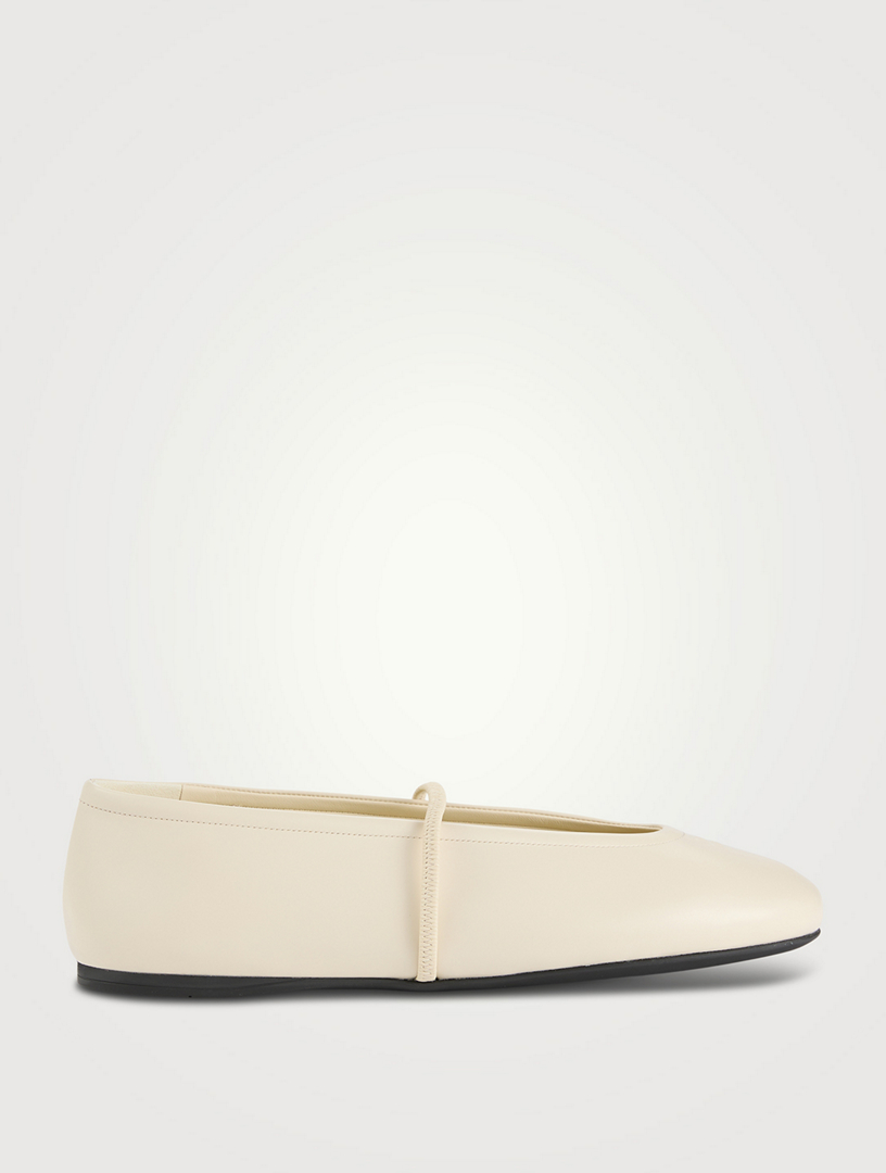 Leather Mary Jane Ballerina Flats