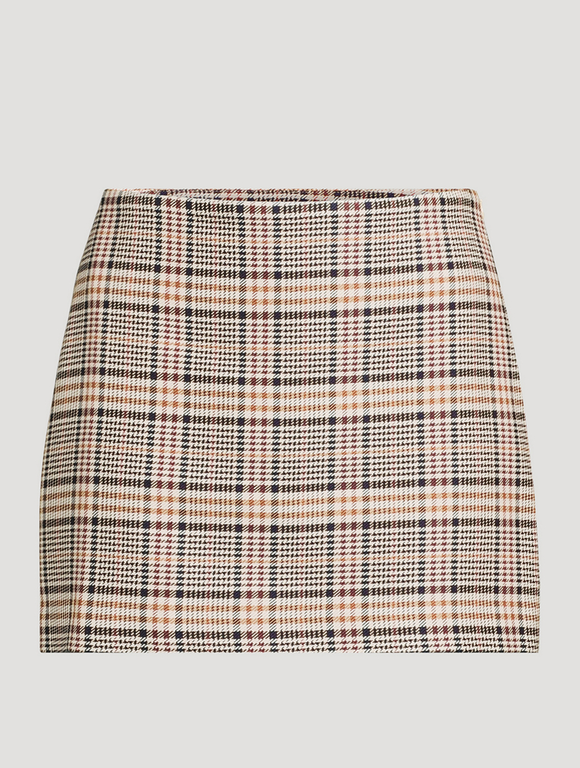 Tierra Mini Skirt In Plaid Print