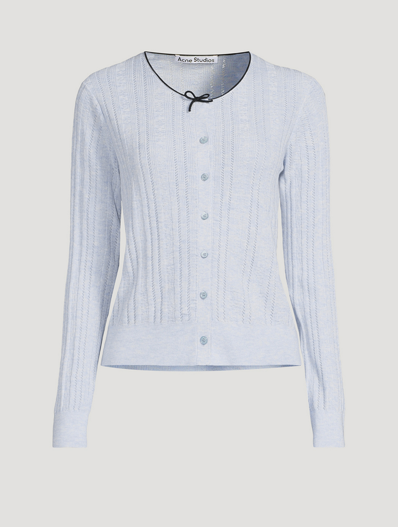 ACNE STUDIOS Silk And Wool Cardigan | Holt Renfrew