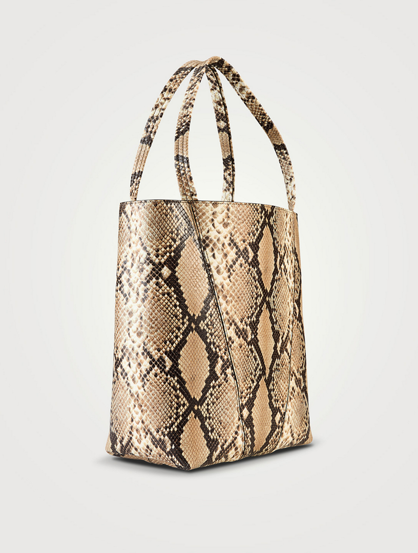 CHLOÉ Chloé Spin Snakeskin-Embossed Leather Tote Bag | Holt Renfrew