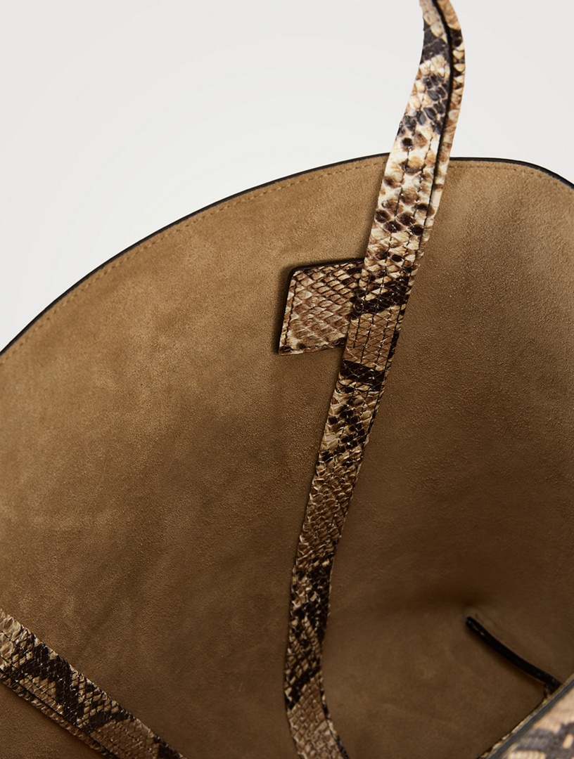 CHLOÉ Chloé Spin Snakeskin-Embossed Leather Tote Bag | Holt Renfrew