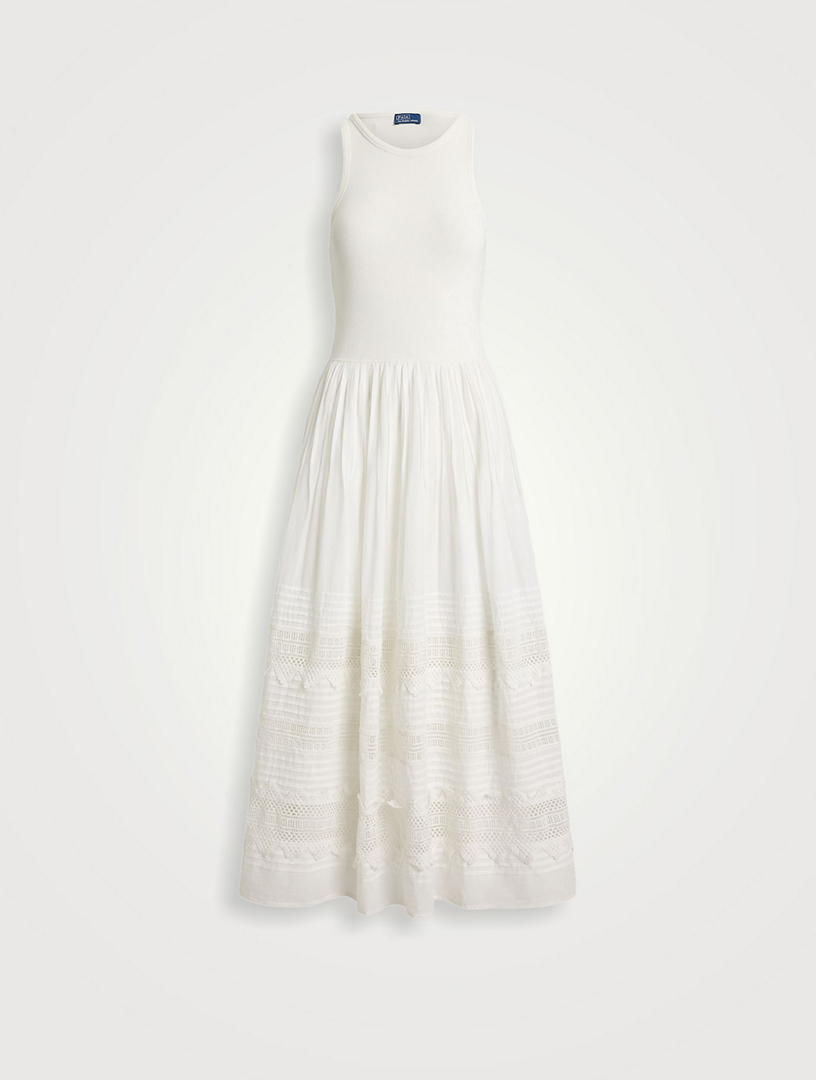 chinese dress ladies Ralphie Lace Midi Dress in Allure Blue/Ivory main image 0