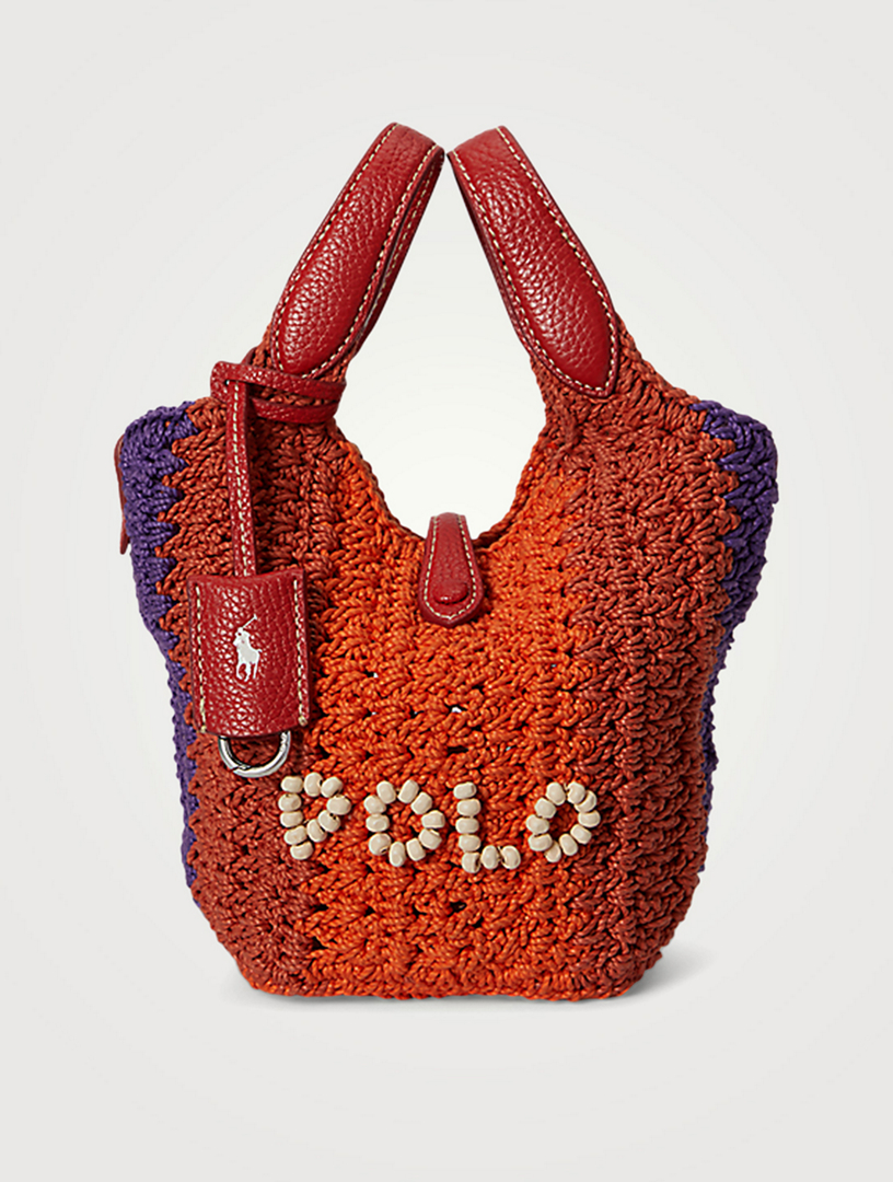 Small Polo Play Crochet Crossbody Tote Bag