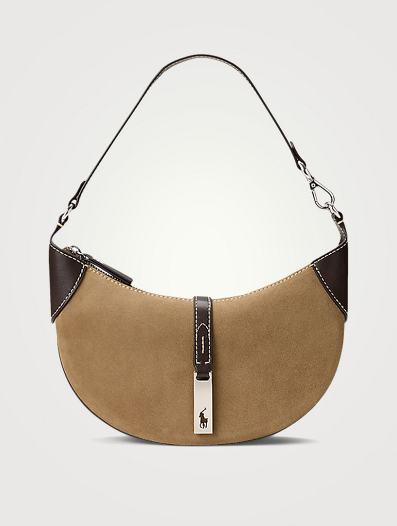 Mini Polo ID Suede Shoulder Bag