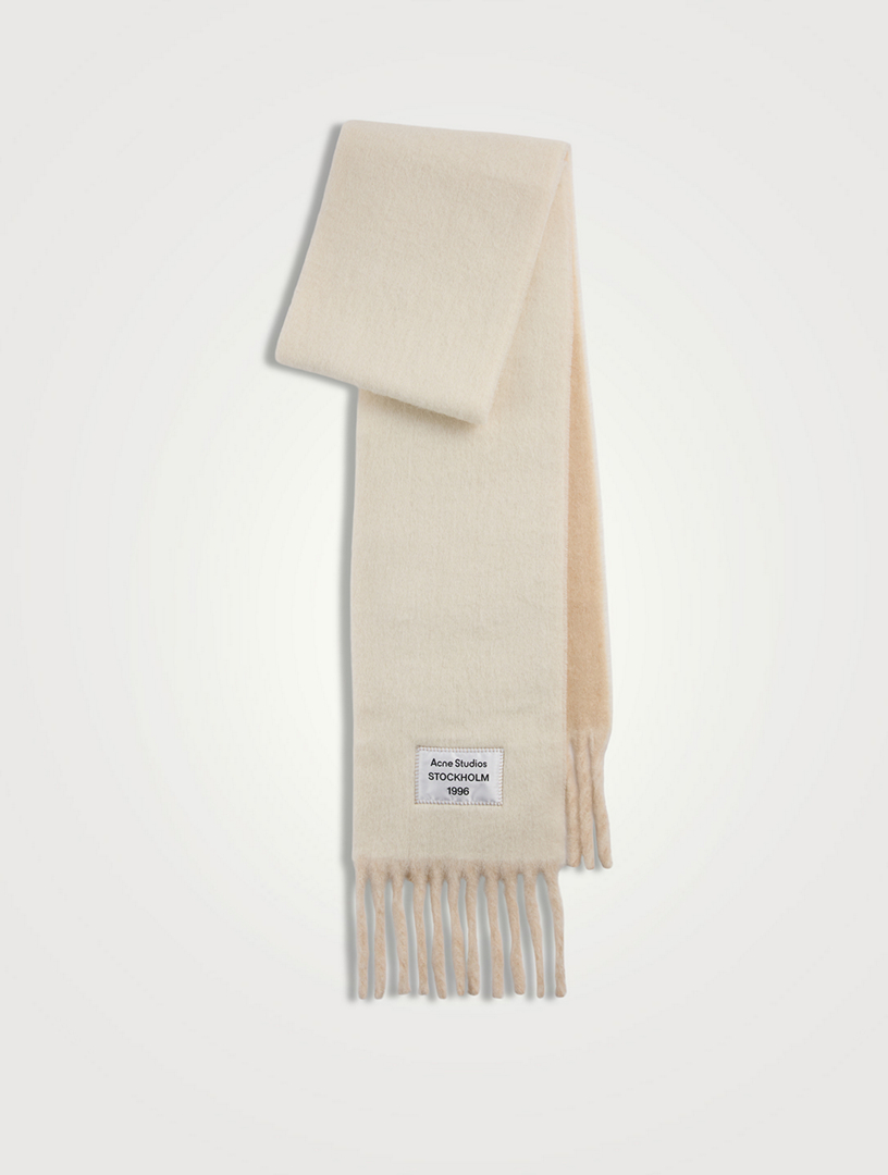 Fringe Scarf With Logo Label