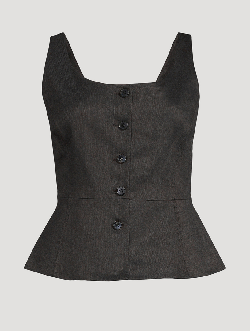 Veste à basque en sergé