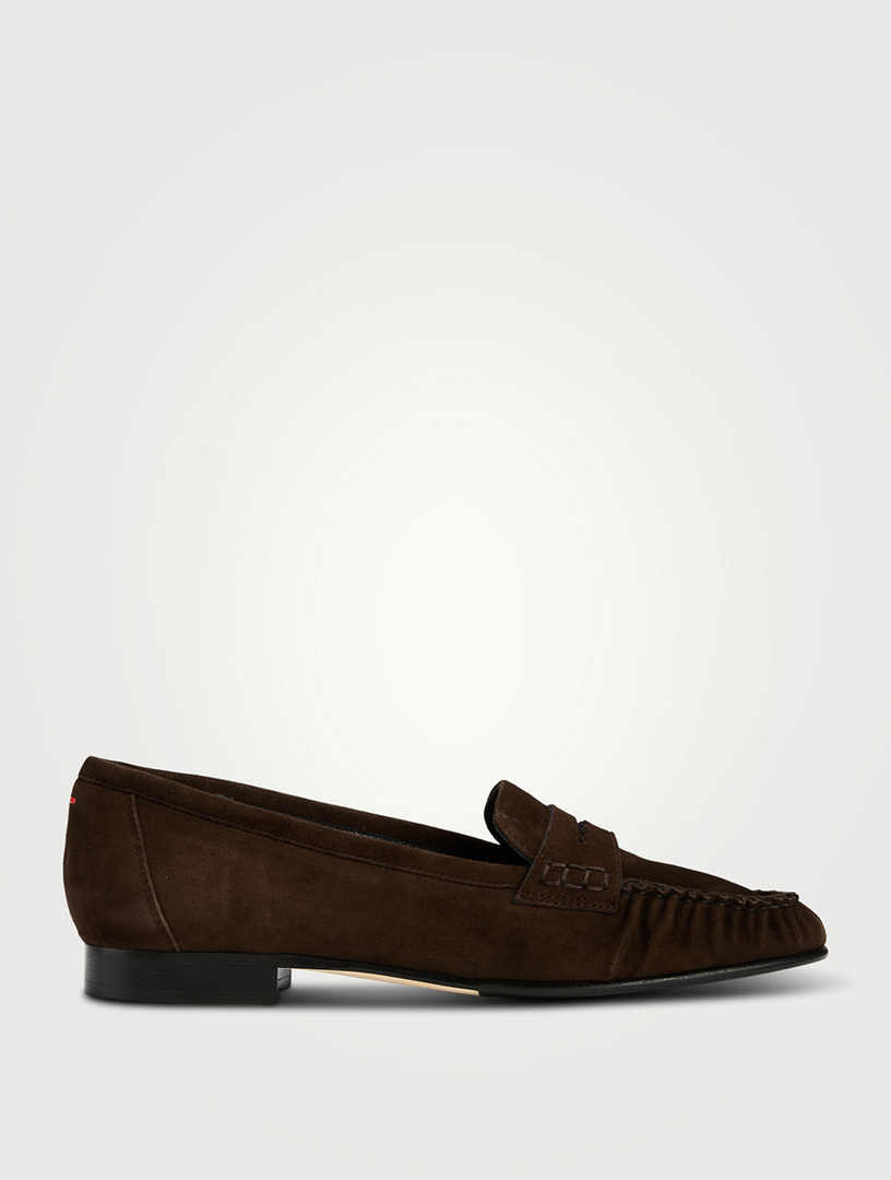 Aldous Suede Penny Loafers