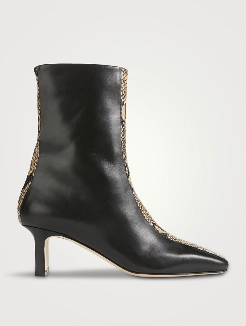 Billie Mixed Leather Ankle Boots