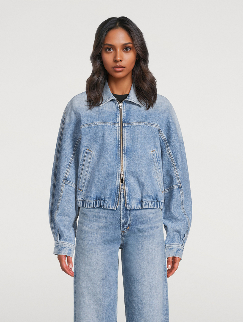 AGOLDE Dixon Denim Bomber Jacket | Holt Renfrew