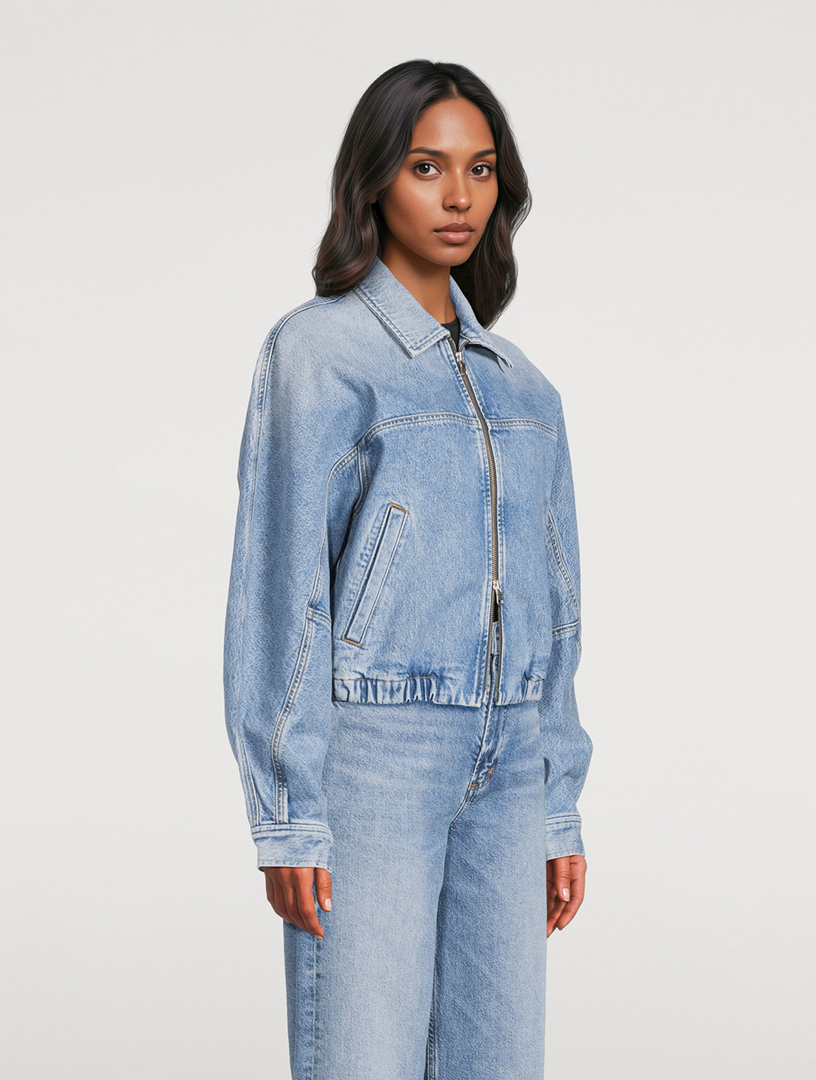 AGOLDE Dixon Denim Bomber Jacket | Holt Renfrew