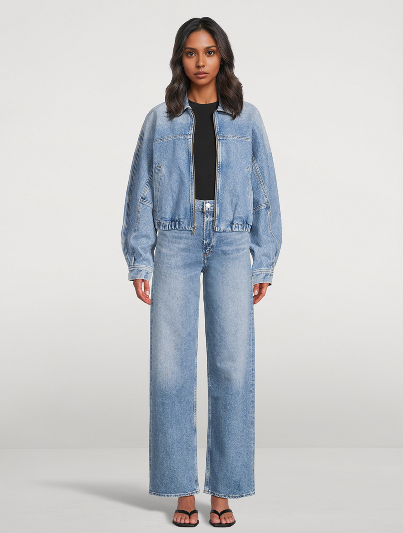 AGOLDE Dixon Denim Bomber Jacket | Holt Renfrew