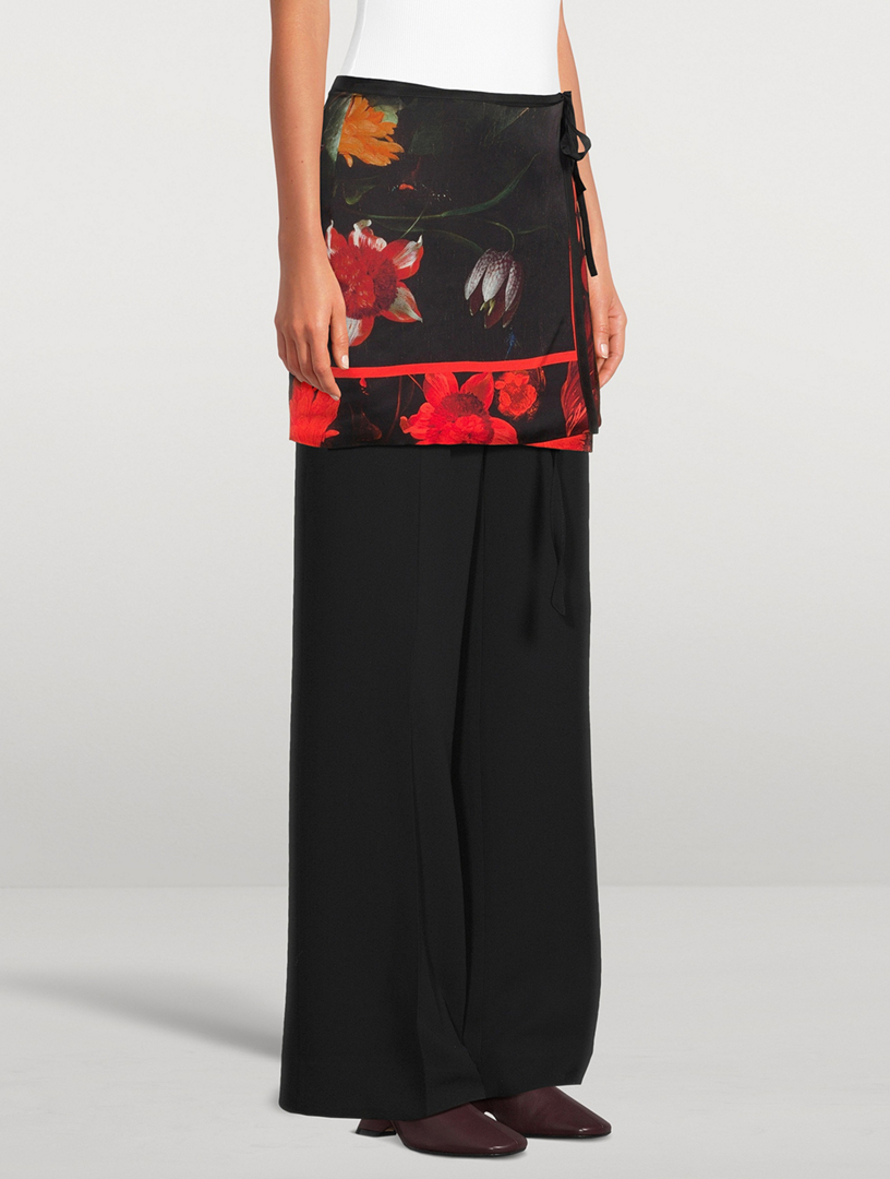 DRIES VAN NOTEN Gabrinas Printed Wrap Skirt | Holt Renfrew