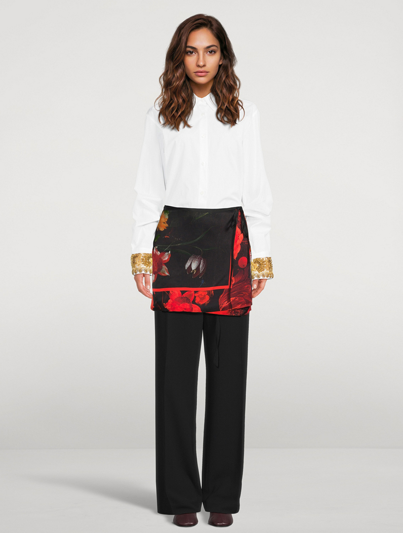 DRIES VAN NOTEN Gabrinas Printed Wrap Skirt | Holt Renfrew