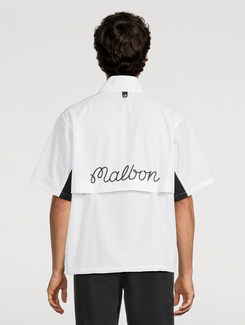 MALBON GOLF Pine Short-Sleeve Wind Shirt | Holt Renfrew