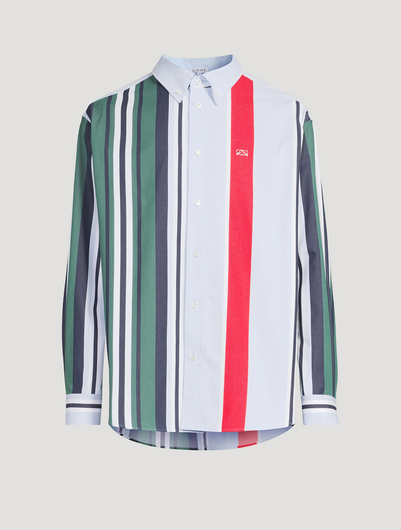 Long-Sleeve Shirt In Striped Print