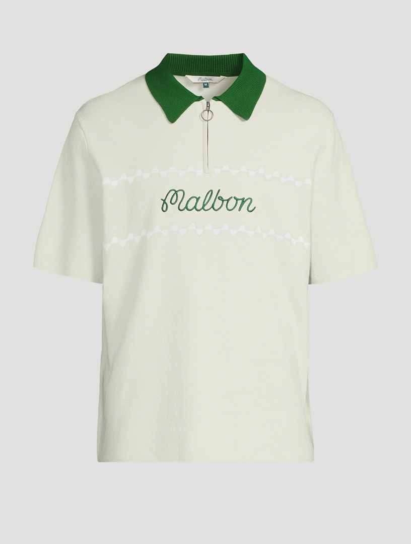 MALBON GOLF Benny Cotton Knit Polo Shirt | Holt Renfrew