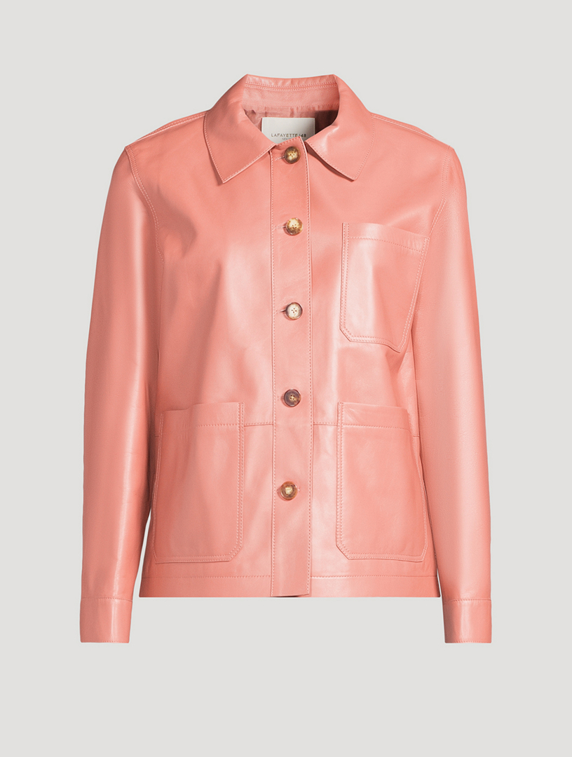 Nappa Leather Patch Pocket Jacket