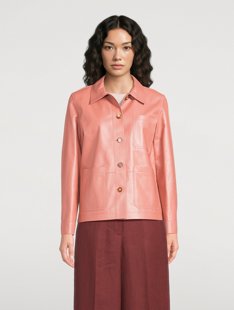 LAFAYETTE 148 NEW YORK Nappa Leather Patch Pocket Jacket | Holt