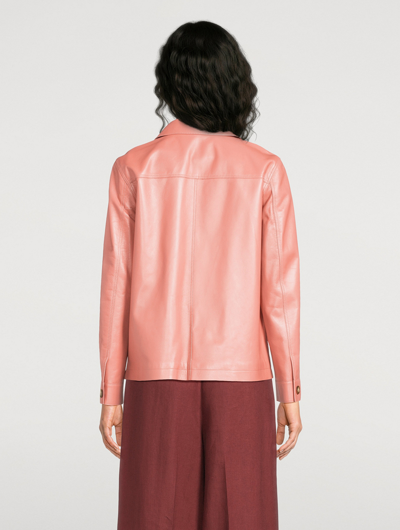 LAFAYETTE 148 NEW YORK Nappa Leather Patch Pocket Jacket | Holt