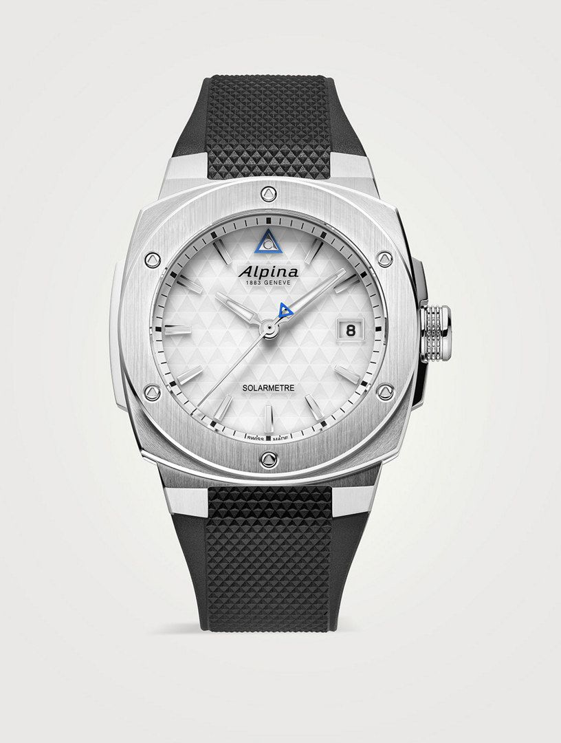 Alpiner Extreme Solarmetre Stainless Steel Rubber Strap Watch