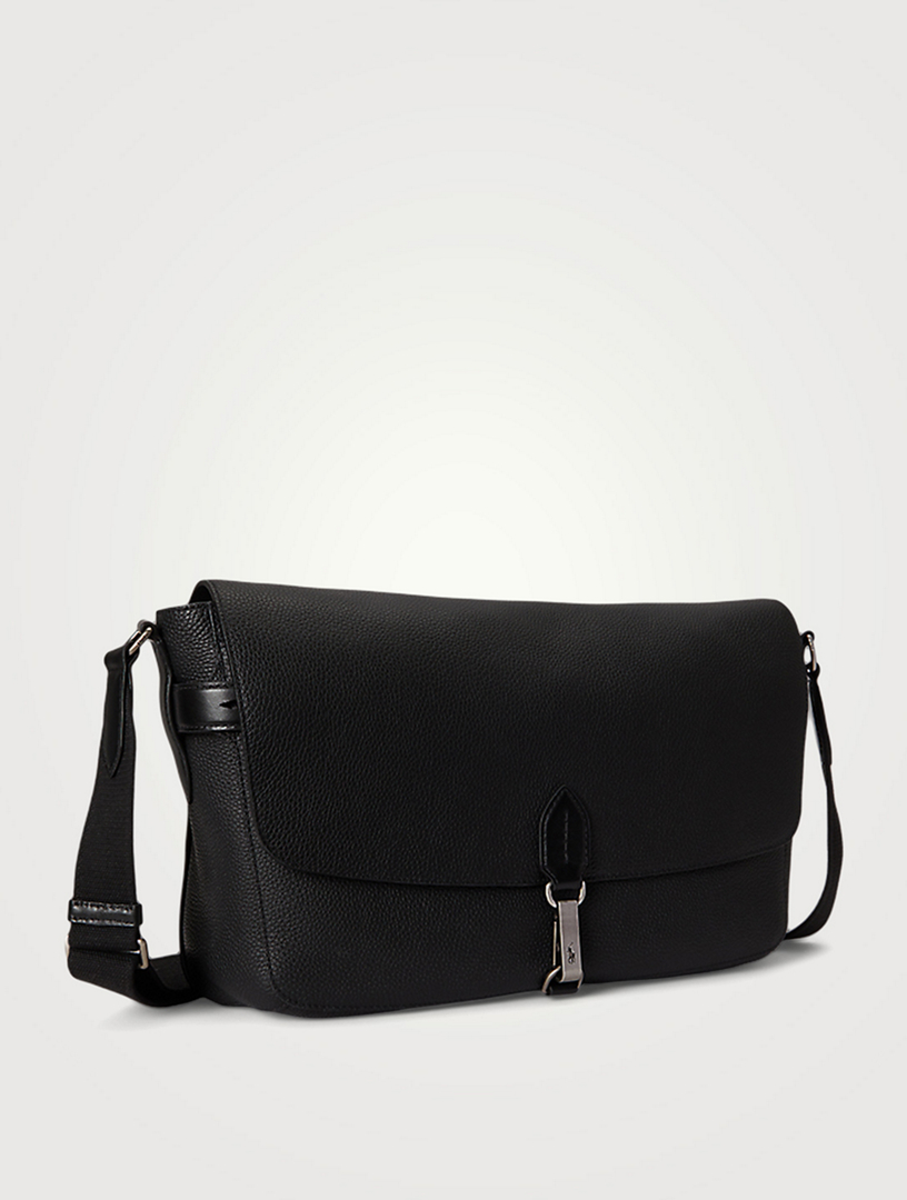 POLO RALPH LAUREN Polo ID Pebbled Leather Messenger Bag | Holt Renfrew