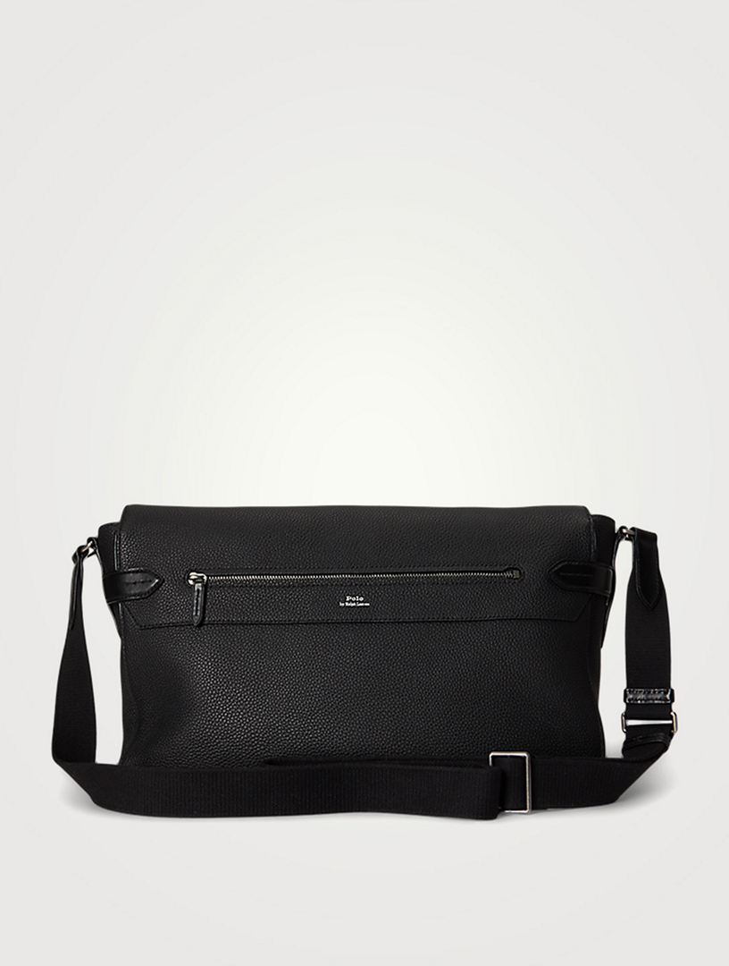 POLO RALPH LAUREN Polo ID Pebbled Leather Messenger Bag | Holt Renfrew