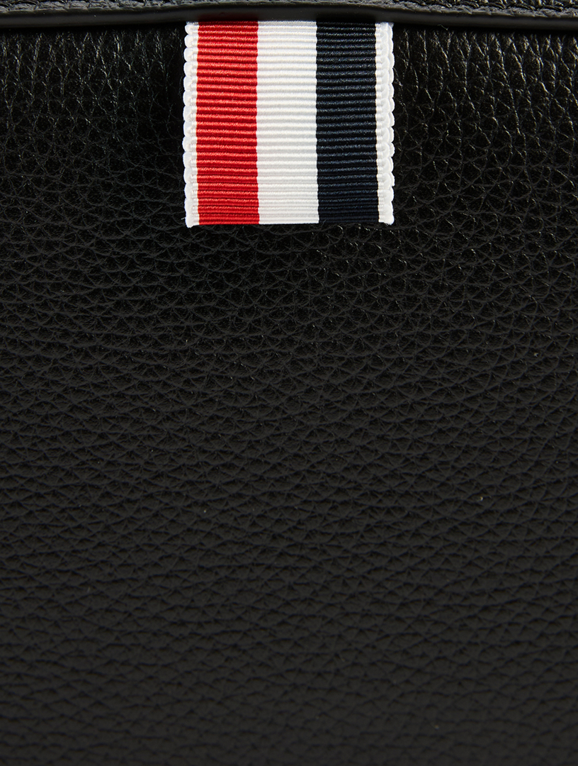 THOM BROWNE Soft Pebble Grain Leather Wash Bag | Holt Renfrew