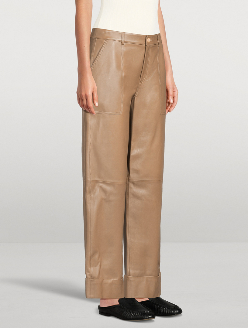 “HOLT RENFREW” Tencel × Cotton Trousers Women's Designer Leather Pants | Holt Renfrew