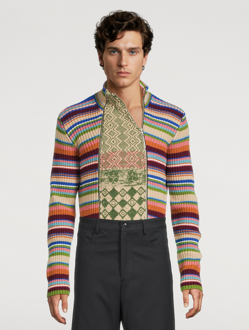 DRIES VAN NOTEN Wool Zip Cardigan | Holt Renfrew