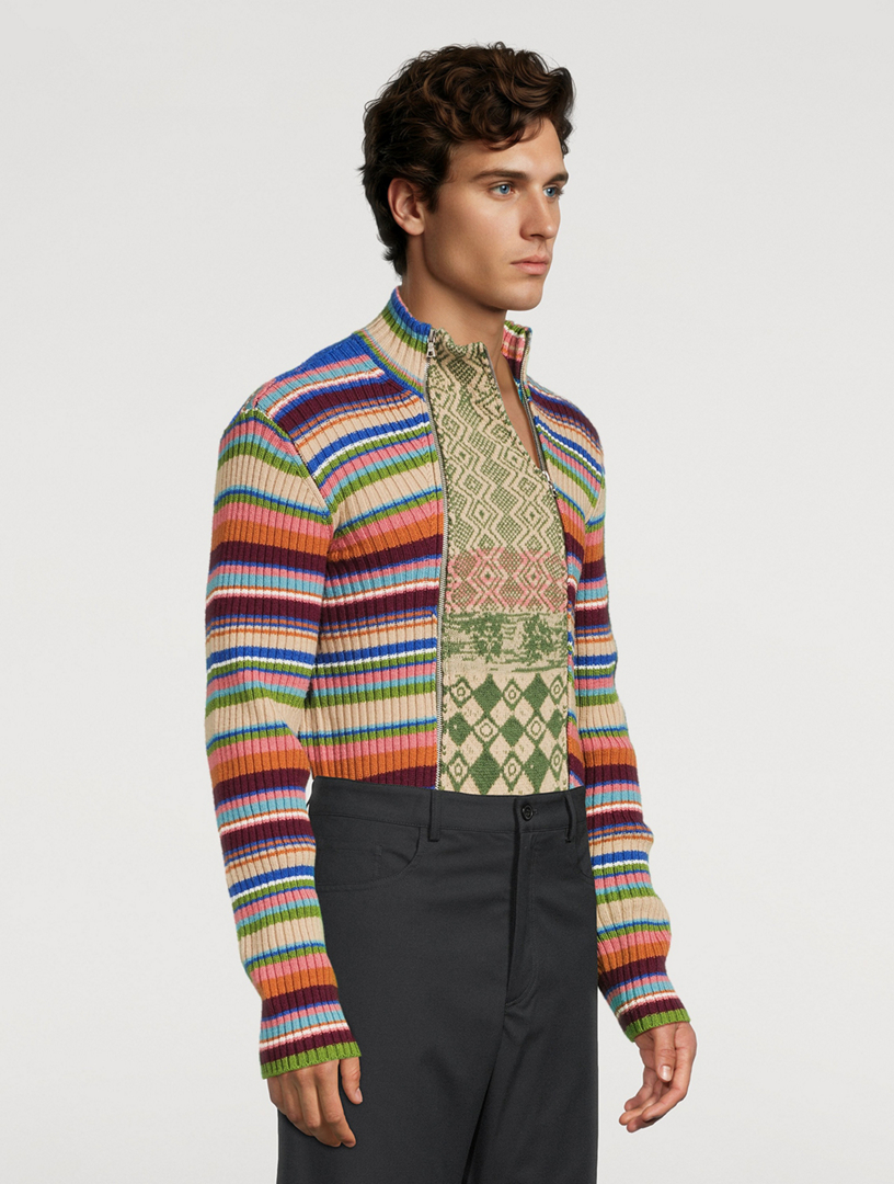 DRIES VAN NOTEN Wool Zip Cardigan | Holt Renfrew