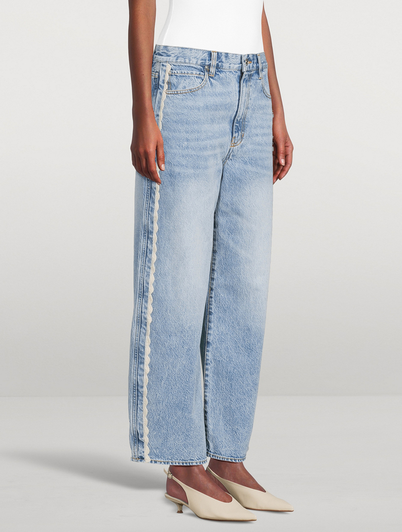 FRAME The Crochet Bow Cropped Jeans | Holt Renfrew