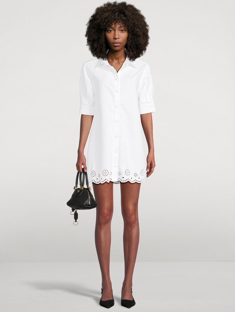 FRAME The Eyelet Shirt Dress | Holt Renfrew