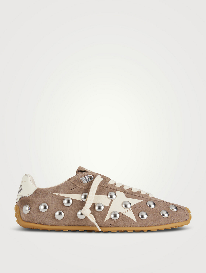 Marathon Speed Studded Suede Sneakers