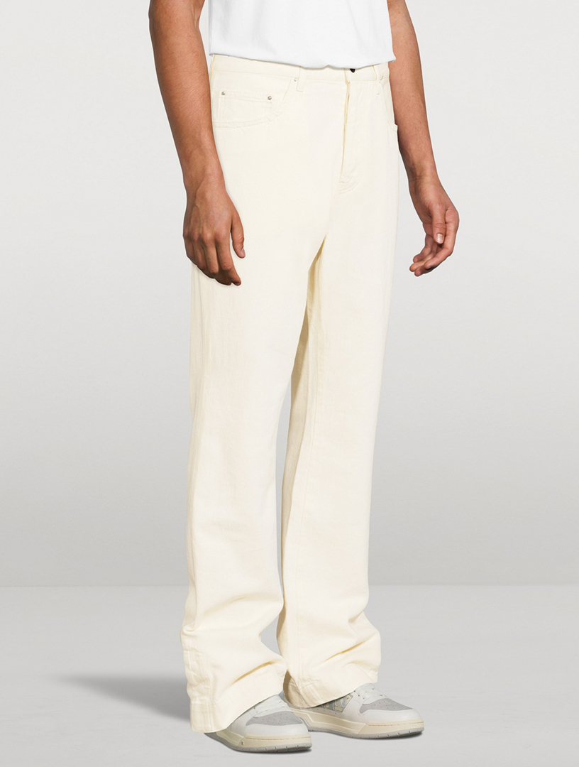 パンツ AMIRI white jeans 28 AMIRI Flared Straight-Leg Jeans | Holt Renfrew