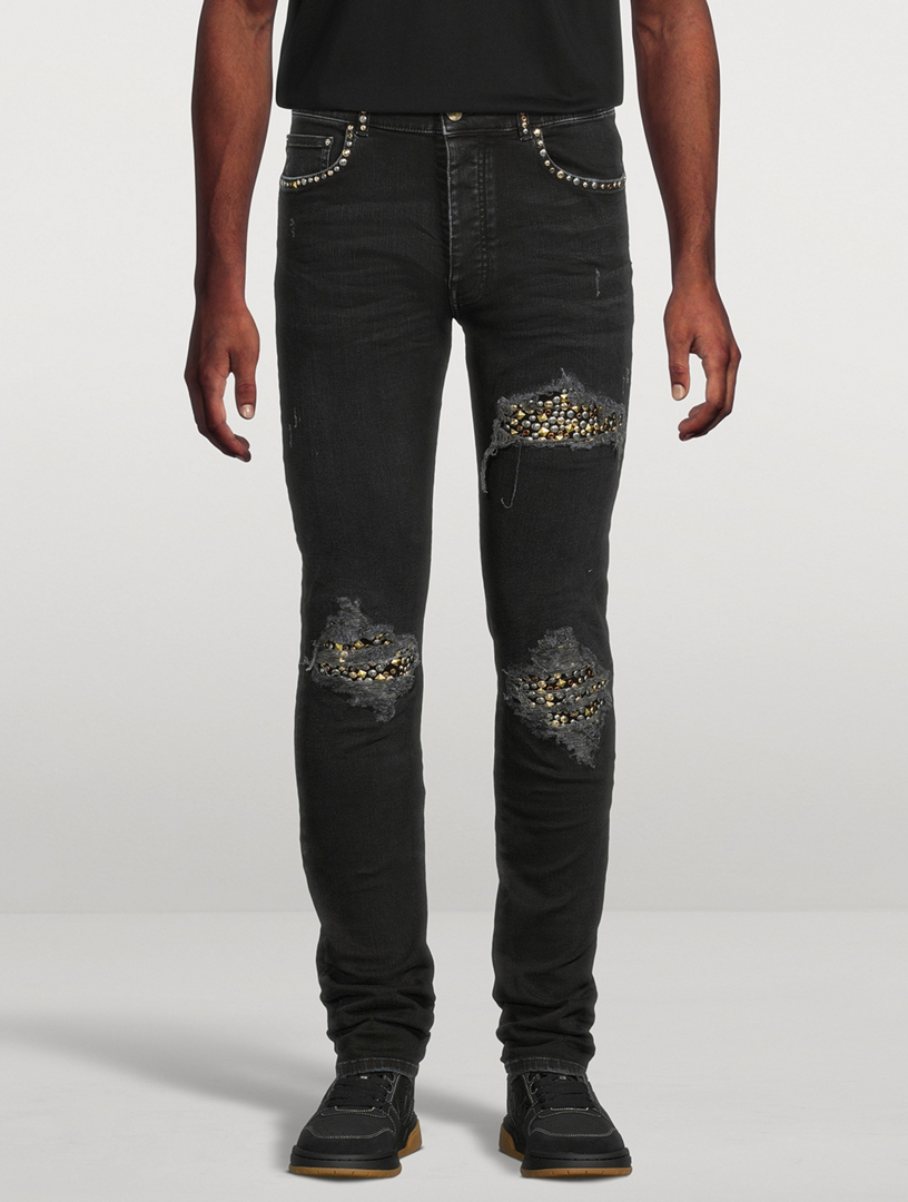 Rhude デニム　amiri levi's fearofgod rhuigi AMIRI Studded MX1 Skinny Jeans | Holt Renfrew