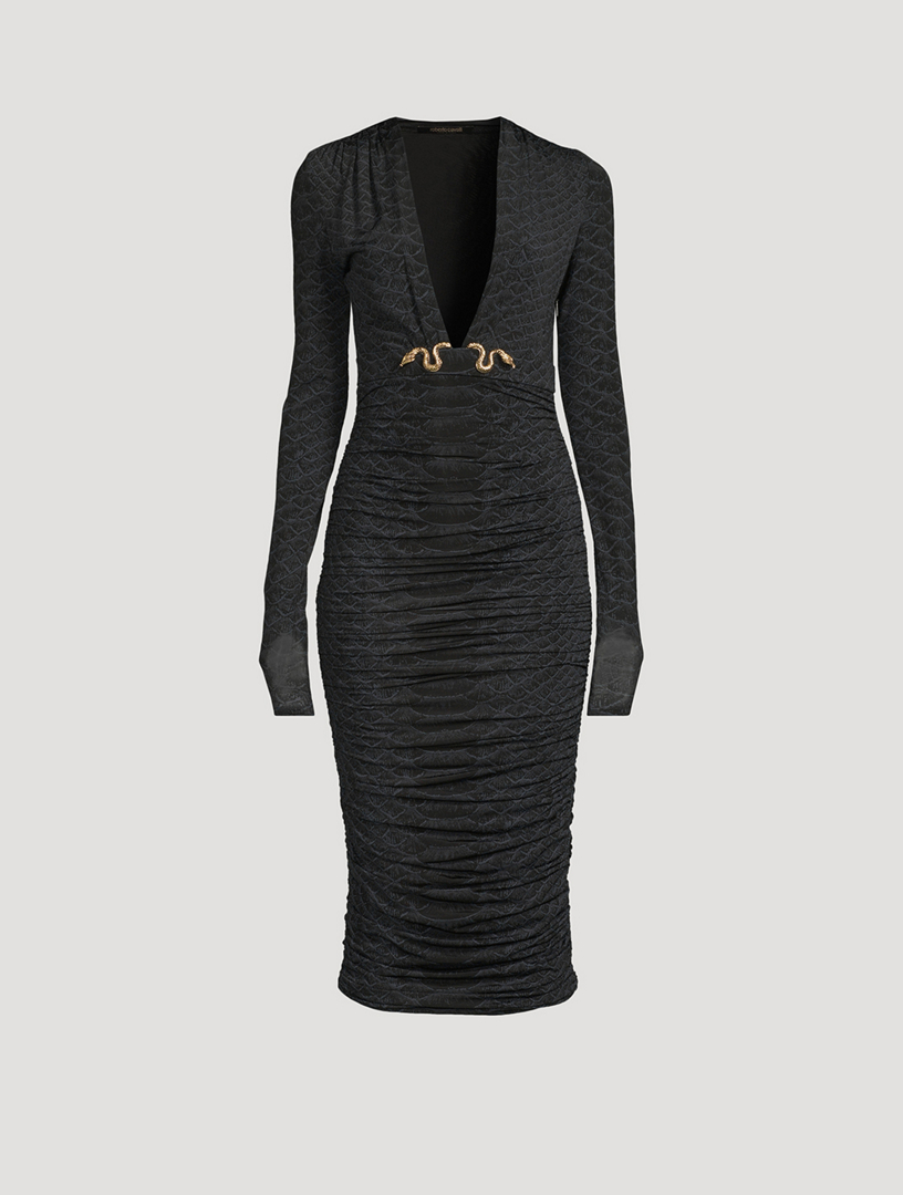 Ruched Jersey Midi Dress