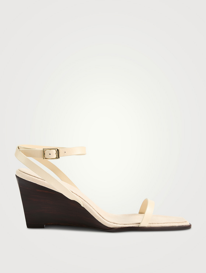 Lina Leather Wedge Sandals
