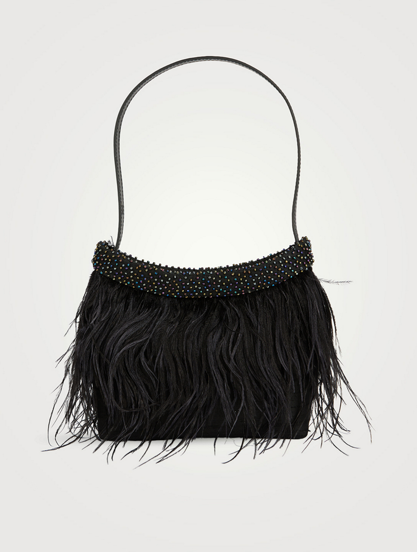 Winslow Silk Feathered Bag